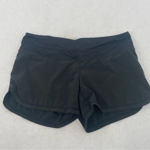 LULULEMON Women’s Run Speed Up Mid Rise Lined Short 4” Black size: 8